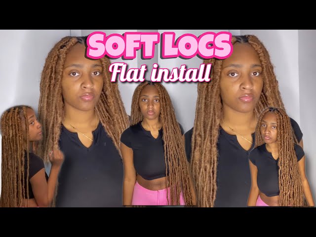 SOFT LOCS TUTORIAL| KNOTLESS METHOD WITH FLAT INSTALL| SOFT LOCS ON MYSELF😍