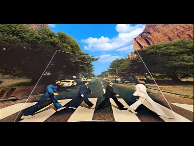 BEATLES ABBEY ROAD 360, PAUSE IT AND MOVE BACKGROUND.