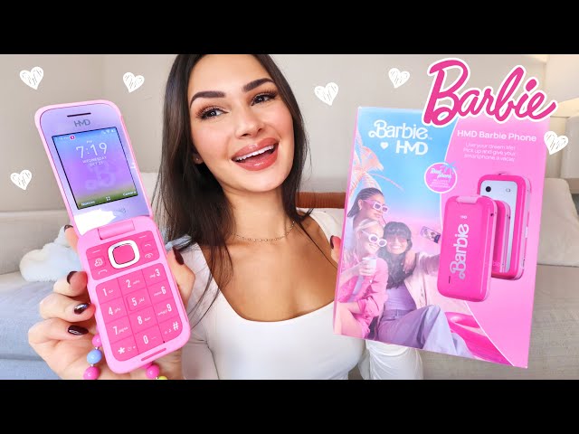 barbie flip phone unboxing & review!! 💖