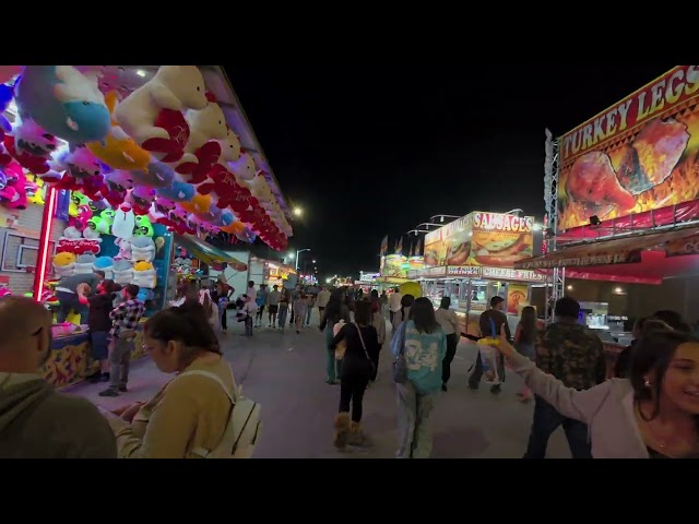 OSCEOLA COUNTY FAIR CARNIVAL in KISSIMMEE FLORIDA NEAR DISNEY WORLD IN 4K