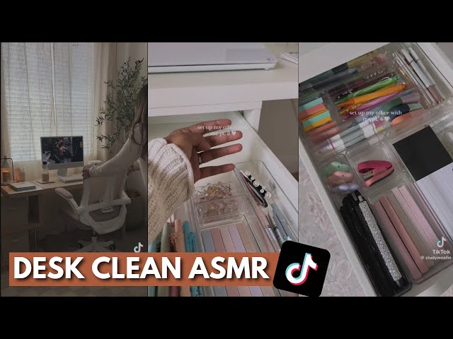 Desk Cleaning and Organization ASMR | TikTok compilation | Restock Cleaning Desk