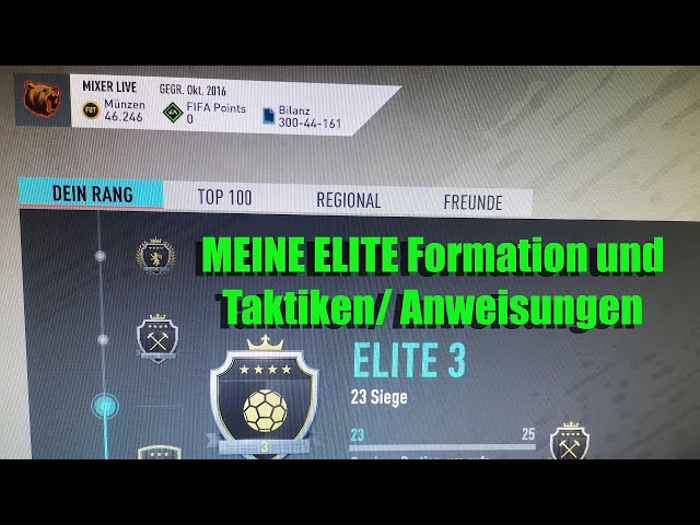 FIFA 20: MEINE ELITE Formation und Taktiken/ Anweisungen FUT CHAMPIONS