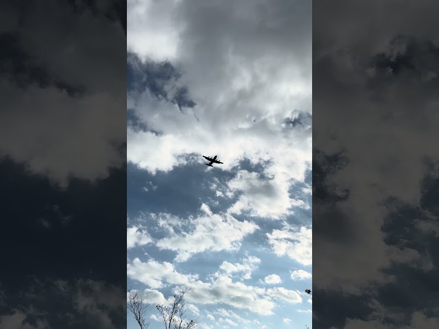 Korean airplane passing by