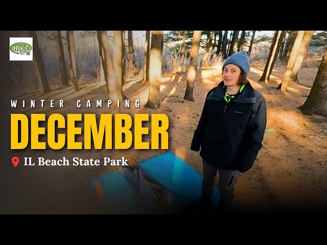 Illinois Beach State Park - Winter Camping December (Hike 360° VR Video)