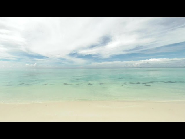 VR180 Video Sunny Beach Maldives Dhigurah Island Good Place for VR Relax 3D Video