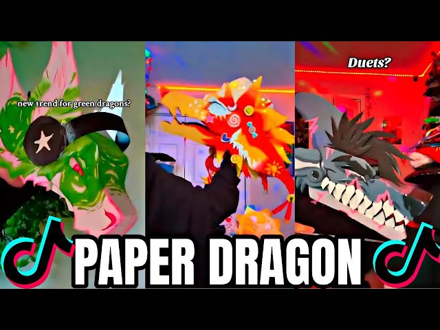 PAPER DRAGON Amazing Puppet 2025 🔥TikTok Compilation #1 #dragonpuppet #paperdragon