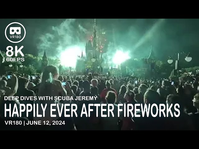 Magic Kingdom's Happily Ever After Fireworks - VR180 - 8K 60FPS