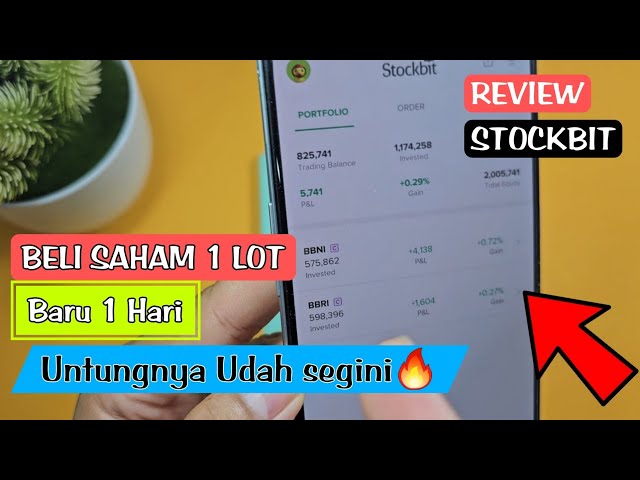 Review Beli Saham 1 Lot di Stockbit, baru 1 hari udah untung segini...