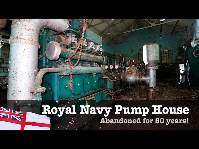 Explore this incredibly rare Royal Navy fuel pump house complete with pumps and spares