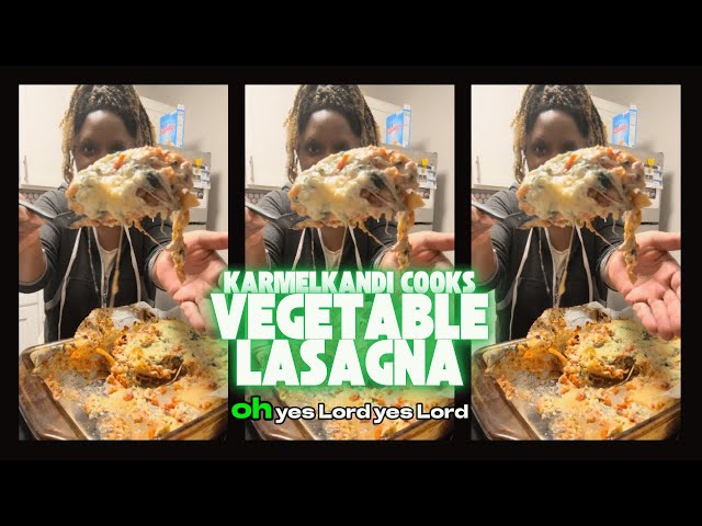 FIRST TIME MAKING MY OWN VEGGIE LASAGNA | KARMELKANDI IS COOKING | REALISTIC HOME COOKING