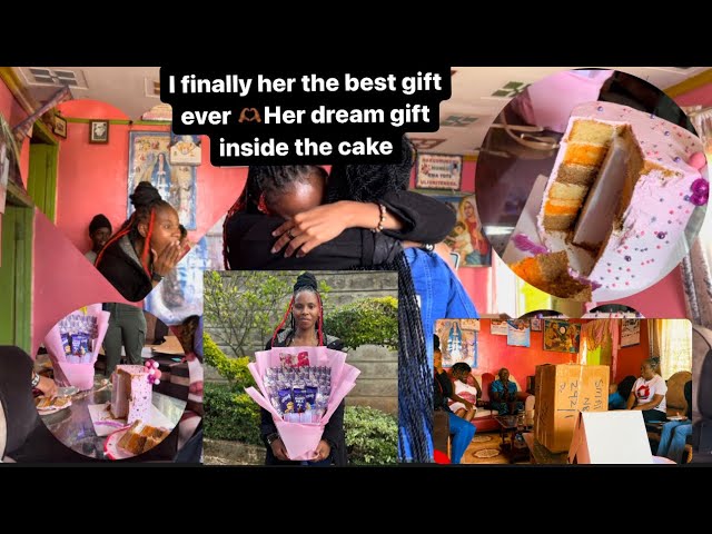 SURPRISED MY SMALL SISTER WITH HER DREAM GIFT INSIDE THE CAKE 🎂❤️🫶🏾SHE CRIED 😭❤️😫