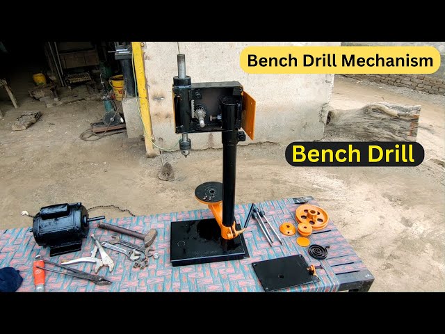 How To Make Heavy Duty Bench Drill || Bench Drill Mechanism || Handmade Bench Drill || Bench Drill