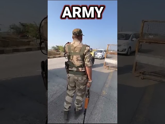 police vs Army powar #shorts #armyvspolice