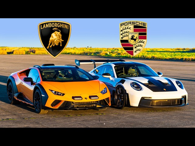 Lambo Huracan v Porsche 911 GT3 RS: DRAG RACE