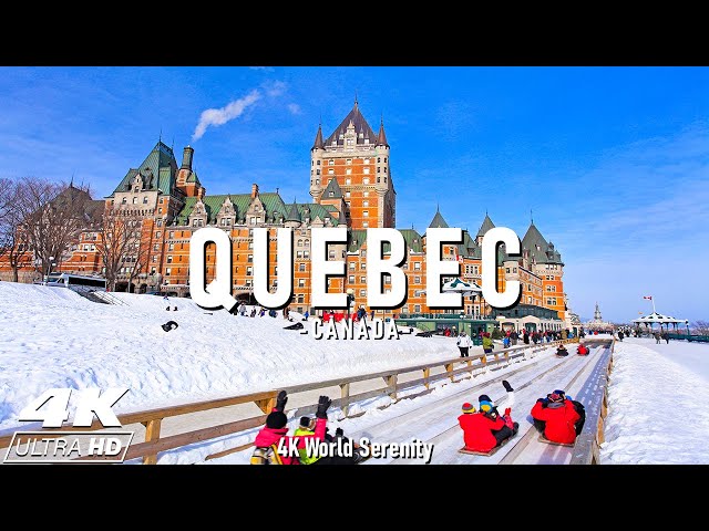 Winter in Quebec 4K Ultra HD • Enchanting Winter Lapland, Relaxation Film with Calming Music