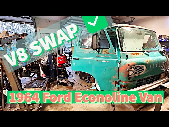 V8 Swap 1964 Econoline| Engine Mounted, Custom Fabrication, How to.