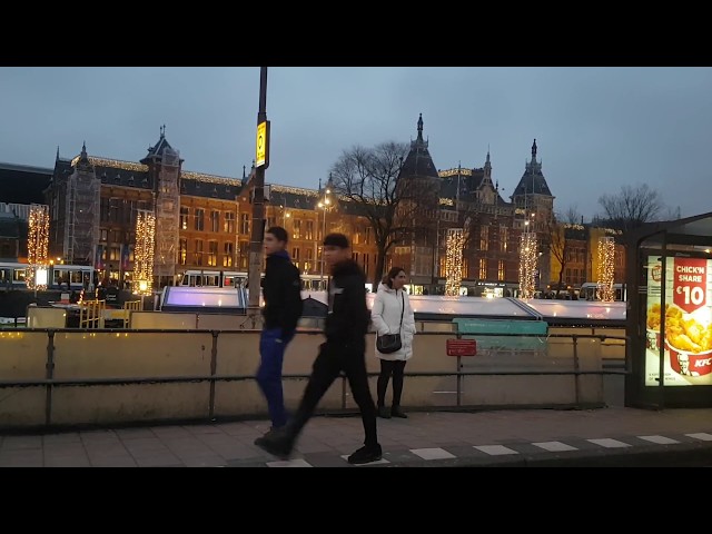 Amsterdam from the tram.  Fall 2017, Line 17: CS to Elandsgracht