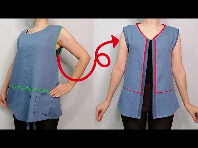 DIY Clothes, How to Downsize a Wide armhole and Transform clothe to fit you perfectly!