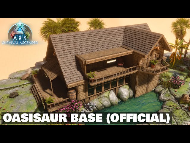 Frontier Oasisaur Base - OFFICIAL SERVER - Ark Survival Ascended Base Builds - ASA