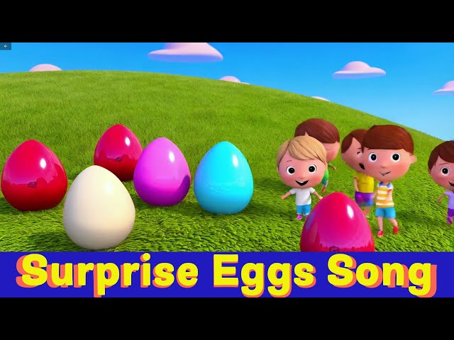 Surprise Eggs Song!  Fun Kids Music & Toy Surprises!