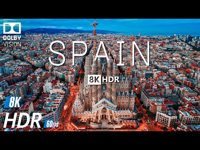 SPAIN 8K Video Ultra HD HDR With Soft Piano Music - 60 FPS - 8K Nature Film