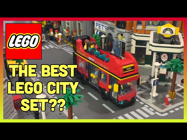 LEGO CITY Double Decker Sight Seeing Bus - Build and Placing in the LEGO City