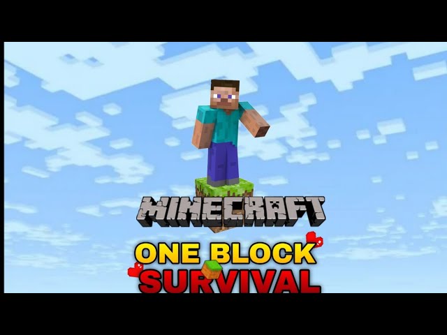 Minecraft one block part 1 creeper ne kya kiy😲