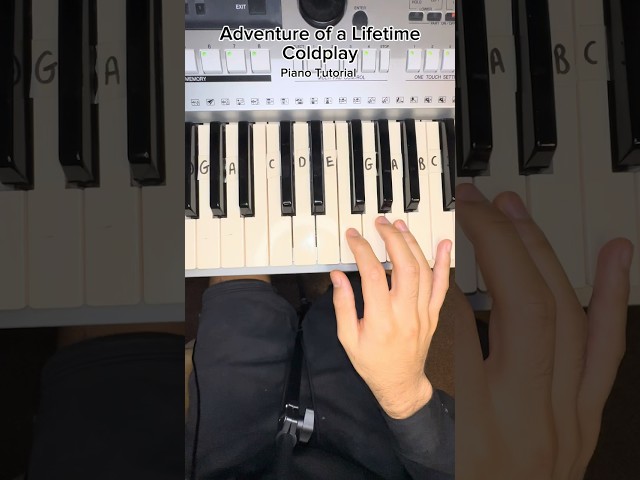 Adventure of a Lifetime - Easy Piano Tutorial