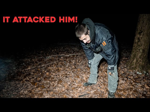 (GONE WRONG) HE WAS ATTACKED BY THE EVIL ENTITY WHILE CAMPING IN THE HAUNTED FOREST