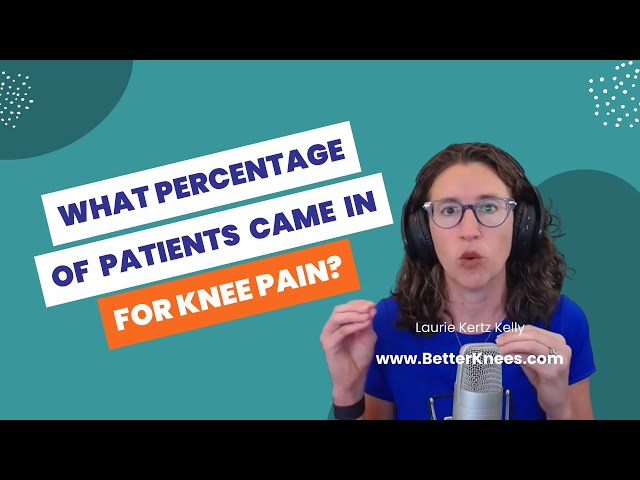 What percentage of patients came in for knee pain?