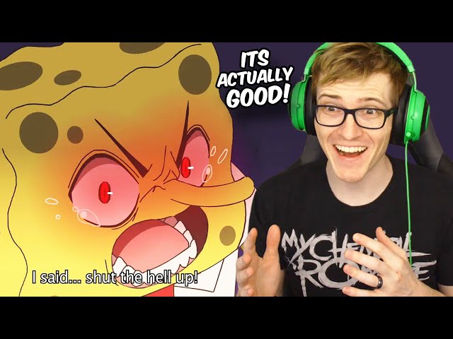 Reacting to SPONGEBOB THE ANIME Ep #1: Bubble Bass Arc (ITS ACTUALLY GOOD ANIME)