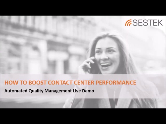 Past Webinars: How to Boost Contact Center Performance with Automated Quality Management - 7/24/2019