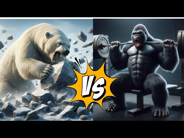 Polar Bear vs Gorilla! Who is Stronger?