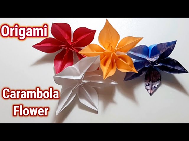 Carambola Flower Origami  |  Paper Carambola Flower  |  Origami Flower