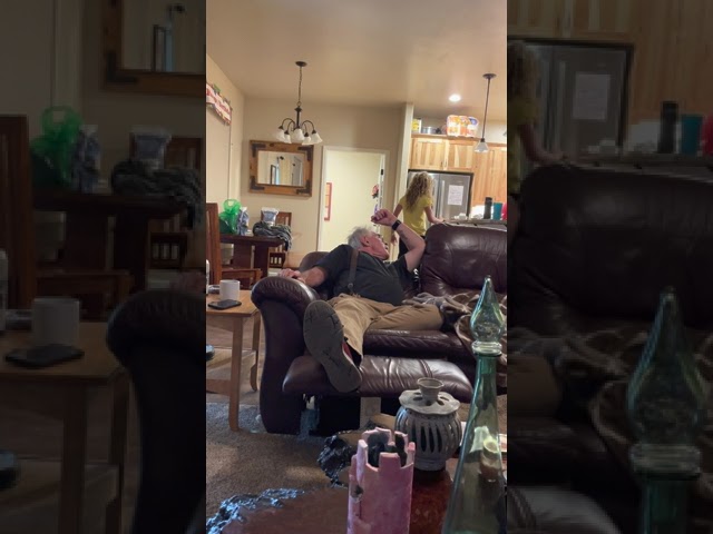 Fart Spray Prank on Dad Powers