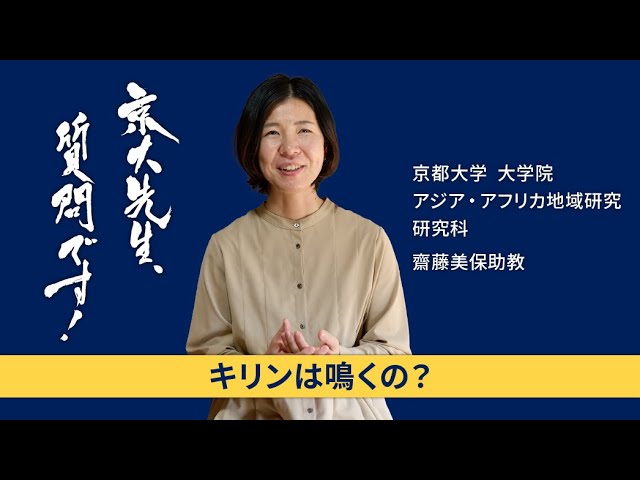 【キリンのからだ編】京大先生、質問です！ 齋藤美保（アジア・アフリカ地域研究研究科）