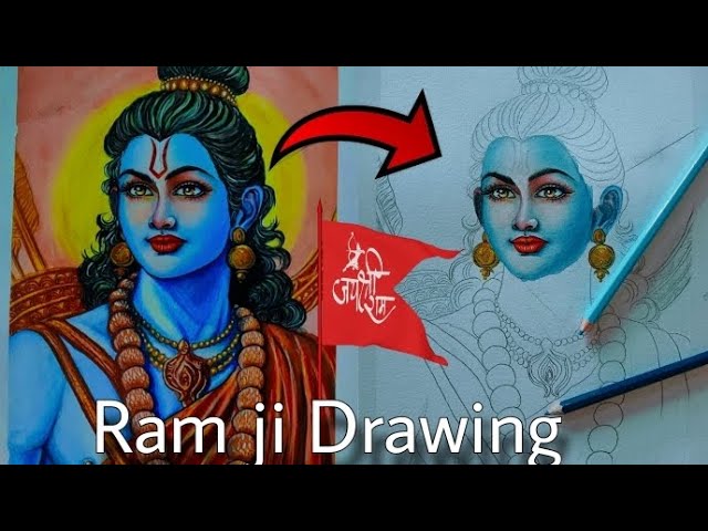 Jai shri Ram 🙏🚩| Ram ji Drawing full colouring part step by step 🖌️ | Royal Art