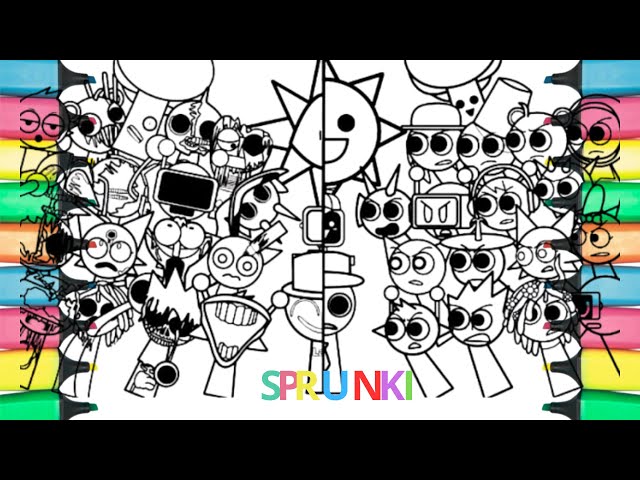 Sprunki Big Coloring Pages : How to Color All Original Sprunki vs All Sprunki Phase 4 #sprunki