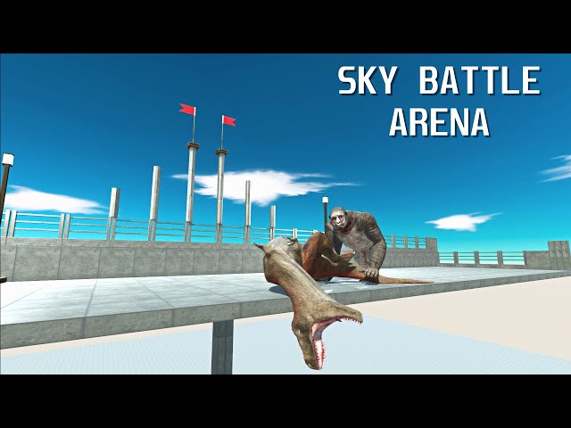 SKY BATTLE | TREX-SPINO DUO vs 2 x All Units | Animal Revolt Battle Simulator