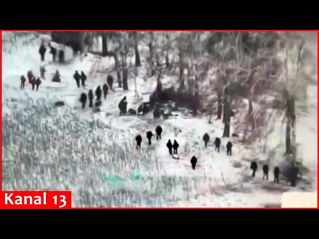 Footage of the first mass attack by North Korean fighters in Kursk