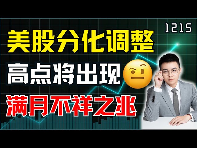 美股分化调整，高点将出现？满月变盘不祥之兆