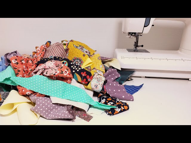 DIY. 3 sewing ideas from leftover fabric. Patchwork for beginners.