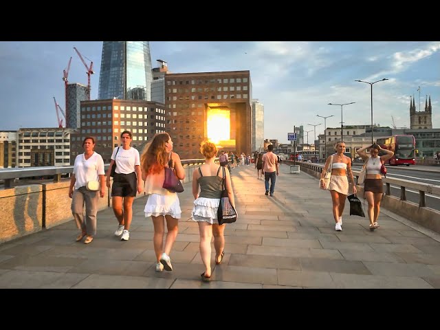 LONDON CITY TOUR | 4K HDR Virtual Walking Tour around the City | London Summer Walk 2024