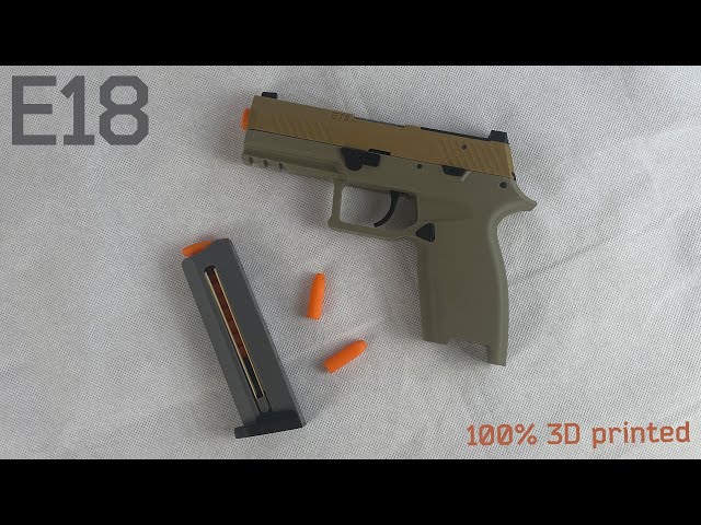 E18 | 3D printed working toy pistol