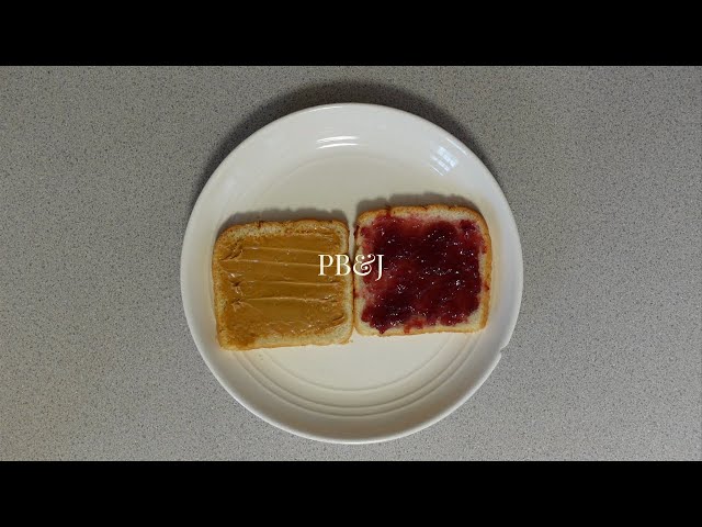 trying a peanut butter and jelly sandwich for the first time