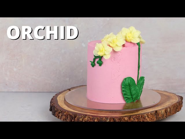 How to make a 3D Buttercream orchid cake  [ Cake Decorating For Beginners ]