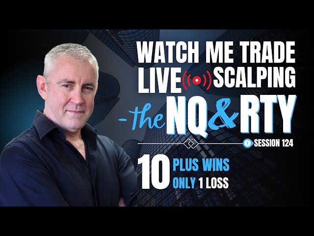 Scalping the NQ and RTY. Watch me trade live. 10 winning trades and only 1 loss.