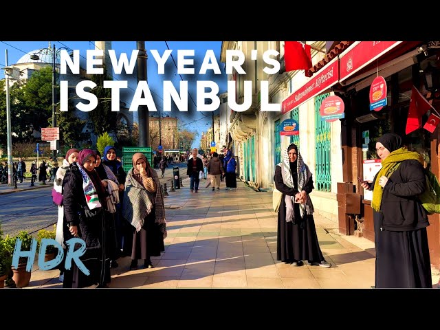 🇹🇷 New Year's Istanbul. 🎄City Walk [4K] HDR / January 1, 2025 / 10°C Türkiye