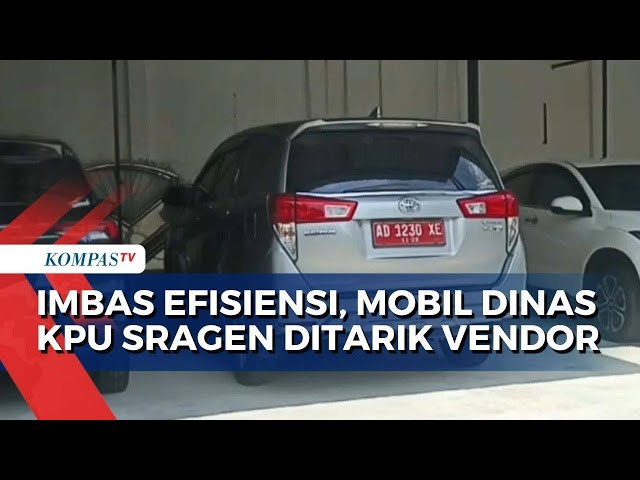 Imbas Efisiensi Anggaran, Mobil Dinas Komisioner KPU Sragen Ditarik Vendor