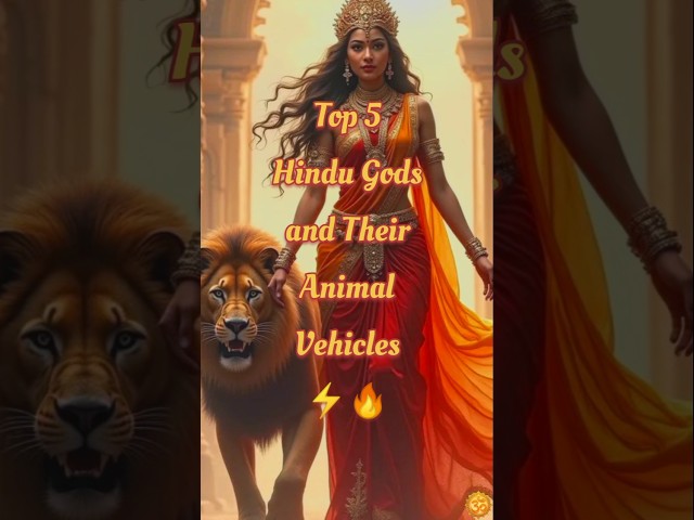 Top 5 Hindu Gods and Their Animal Vehicles⚡🔥#hindugod #shorts #youtubeshorts #ytshorts #bhaktishorts